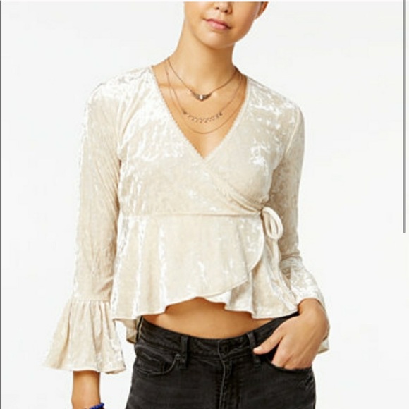 American Rag Tops - American rag woman’s velvet Bell sleeves top
